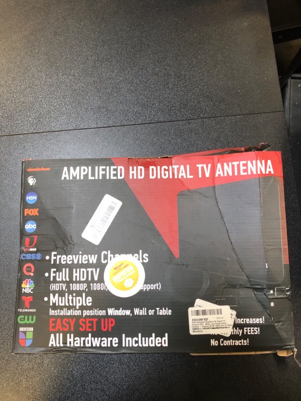 Photo 2 of 2024 Amplified HD Digital TV Antenna 650+ Miles Long Range 360 Reception Indoor Outdoor - Support 4K 8K 1080p Fire tv Stick and All TV's - with Smart Switch Amplifier Signal Booster - 18ft HDTV Cable
