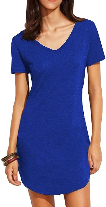 Photo 1 of Haola Women's Deep V Neck Soft fit Short Sleeve Casual Mini Dress SIZE 3XL
