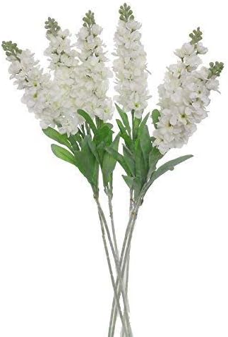 Photo 1 of Set of 6 Stems 32" Artificial Antirrhinum Snapdragon Silk Flowers (White)
