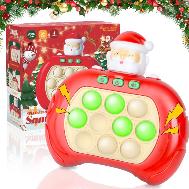 Photo 1 of Fast Push Game Fidget Toys Pop Game Handheld Bubble Game Console Light up Pop Game Sensory Fidget Toys for Kids Ages 3-12 for Boys and Girls, Birthday Gift (Christmas)