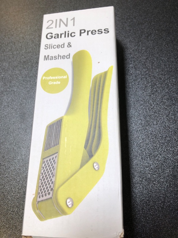 Photo 2 of 2 in 1 Garlic Press Garlic Mincer Chopper - Food Crushing Garlic Mincer and Slicer Garlic Crusher Tool Professional Kitchen Gadgets Mincer Tool - Garlic Slicer Kitchen Essentials Garlic Chopper Mincer