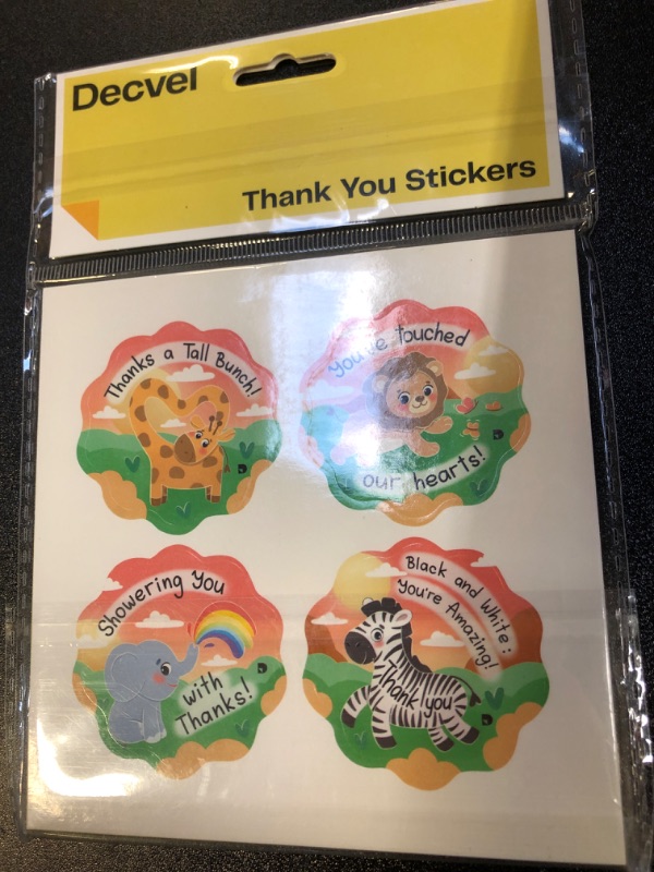 Photo 1 of ANIMAL BABY SHOWER THANK YOU STICKERS 