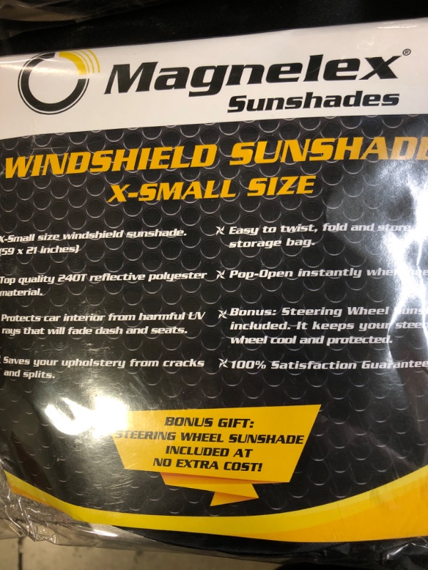 Photo 1 of  Windshield Sun Shade for Jeep Wrangler, Rubicon, Gladiator. Reflective 240T Material Car Sun Visor with Mirror Cut-Out. Foldable Sun Shield for Sun Heat and UV Protection (X-Small) 59" X 21"