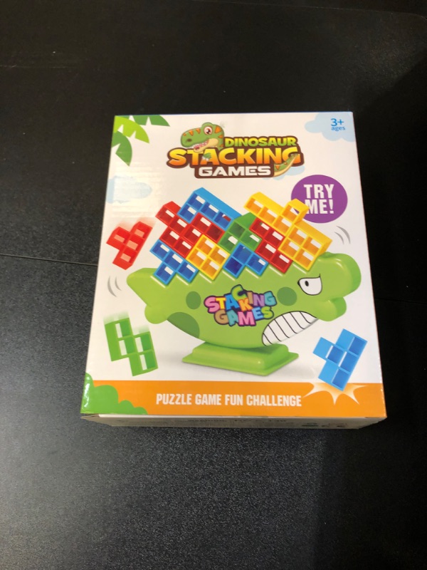 Photo 2 of 48 PCS Tetra Tower Game, Tetra Tower Balance Stacking Blocks Game, Dinosaur Balance Stacking Team Building Blocks Toy, Team Building Blocks Board Game
