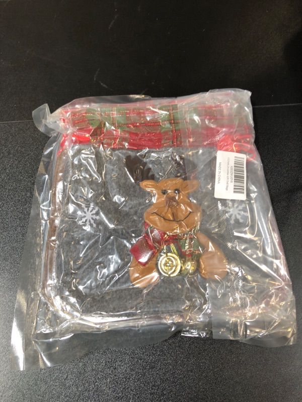 Photo 2 of  3pcs Christmas Gift Doll Bags, Cute Christmas Eve Apple Bags, Drawstring Reusable Fabric Goody Bag Xmas Favor Bags
