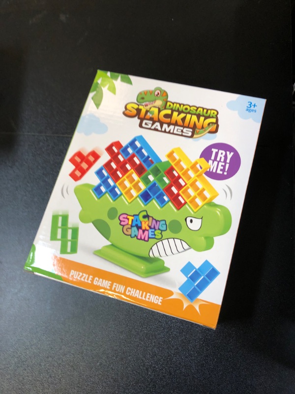 Photo 2 of 48 PCS Tetra Tower Game, Tetra Tower Balance Stacking Blocks Game, Dinosaur Balance Stacking Team Building Blocks Toy, Team Building Blocks Board Game
