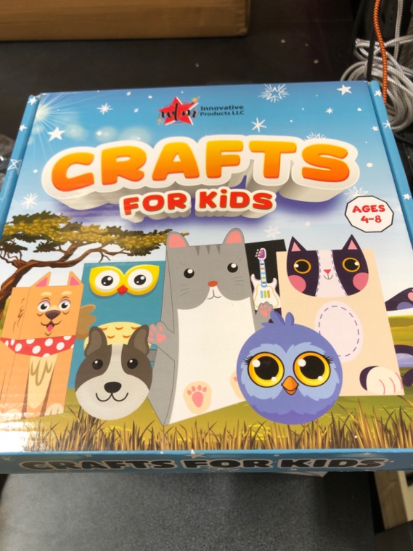 Photo 2 of Crafts for Kids Ages 4-8: 55 in1 Toddler Art Box, Animal Craft Projects, Puppet Making Kit with Organized Art Supplies for Boys & Girls, Fun Preschool Art Activities for Kids