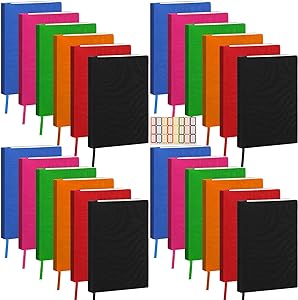 Photo 1 of 24 Pcs 8 x 10'' Jumbo Book Covers Stretchable Book Covers up to 8.5 x 12.5'' Stretchable Fabric School Book Protector Washable Reusable Book Cover Protector for Most Hardcover Book (Multicolor)