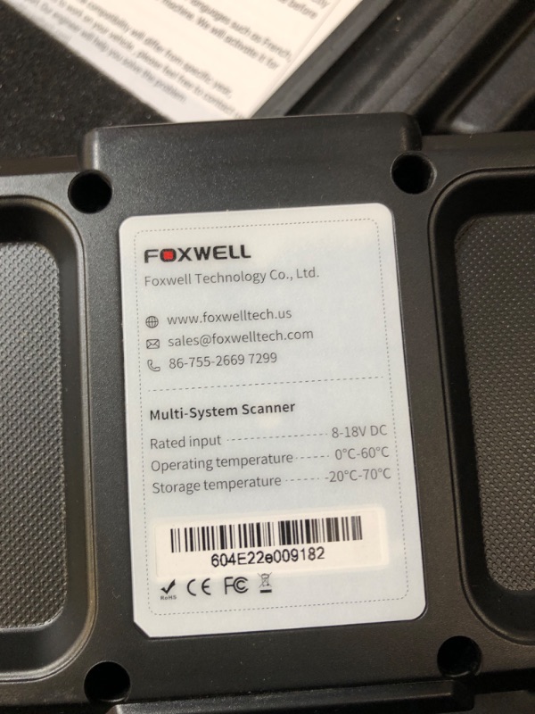 Photo 3 of 2023 Newest FOXWELL NT604 OBD2 Scanner ABS SRS, Check Engine Code Reader with Airbag Scanner, Transmission Code Reader Car Diagnostic Tool with Battery Test, English/Spanish Ver (unable to test)