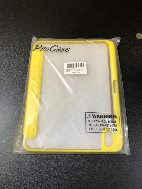 Photo 1 of for iPad 10th Generation Case with Pencil Holder 2022 10.9 Inch, Clear Back iPad 10 Case, 10th Gen iPad Case for A2696 A2757 A2777 -Yellow
