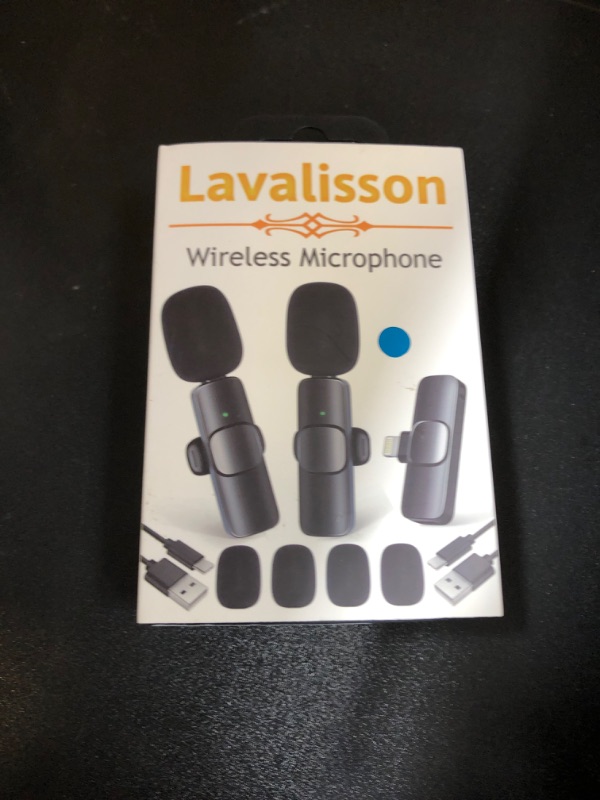 Photo 1 of Wireless Lavalier Microphone for iPhone/iPad | Bluetooth Plug & Play Lapel Clip-On Mini Mic for Video Recording | Professional Tiny Portable Cordless | Noise Cancellation (Blue)