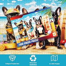 Photo 1 of 1000 Piece Puzzle for Adults - Dogs at The Beach