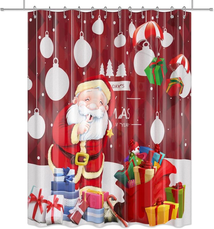 Photo 1 of .Christmas Festival Shower Curtain, Waterproof Polyester Fabric 72"x72" Shower Curtain
