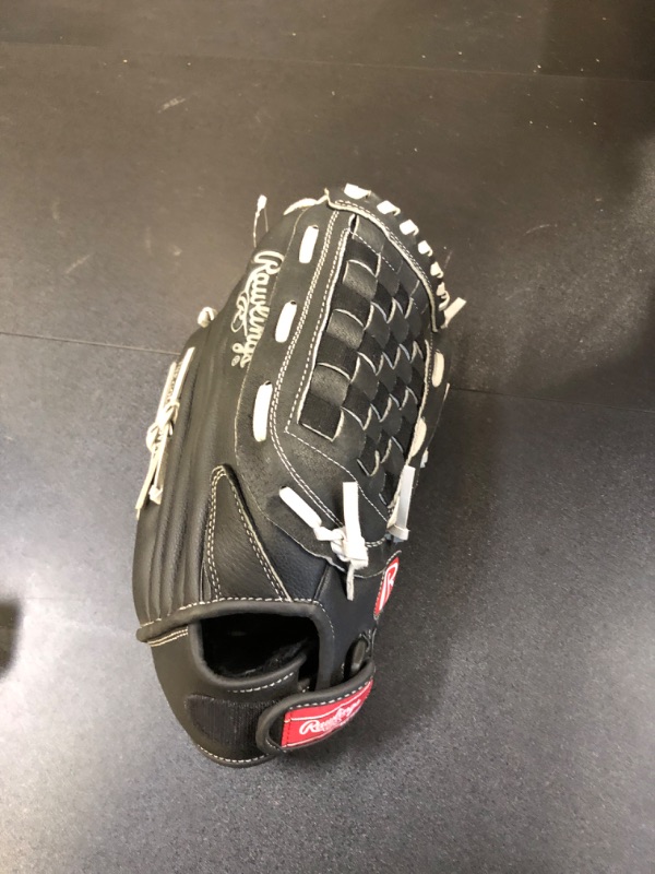 Photo 1 of  Adult Rawlings Baseball Glove Mitt  14 inch black and grey 
