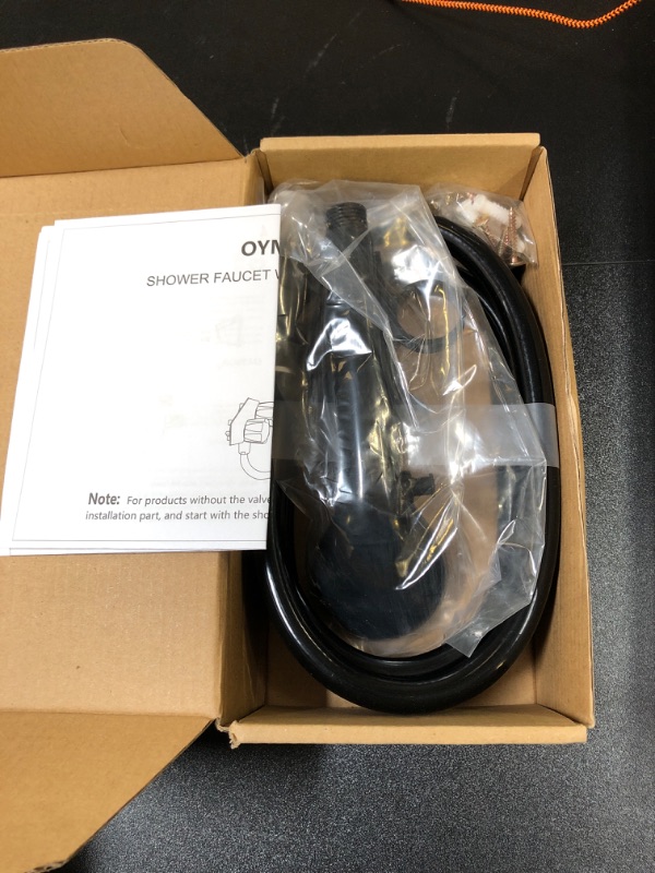 Photo 1 of OYMOV RV Shower Head with Hose - Non-Metallic Outdoor RV Shower Kits Replacement with Pause Function for RVs, Fifth Wheels, Motor Homes, Travel Trailers, Campers, Boats, Black RV Shower Head with Hose - Black