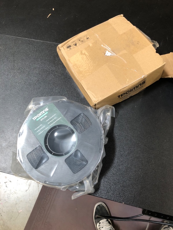 Photo 1 of Nylon Filament 1.75mm, 3D Printer Filament Black PA6 Nylon, 1kg Spool, Suitable for Prototypes and Functional Parts, Black