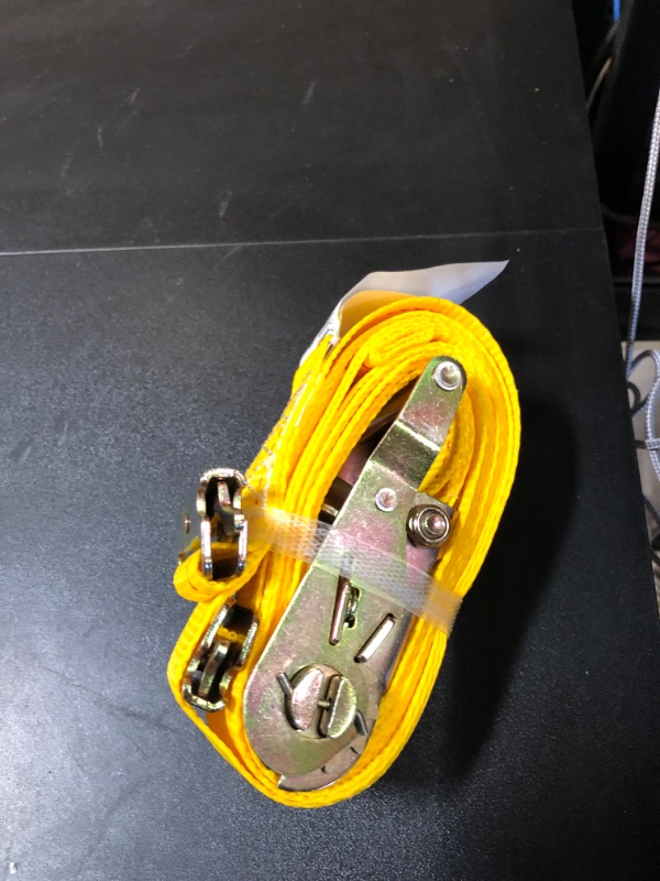 Photo 2 of 2" x 12' E Track Ratchet Strap Tie Down, Yellow