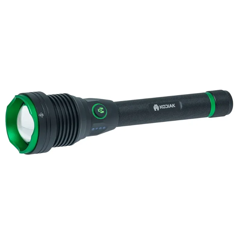 Photo 1 of KODIAK Tactical Flashlight | Compact and Portable LED Flashlight Kraken 6000 Lumens | Durable and Rubber Coated Power Bank Flash Light and Work Light Perfect for Camping, Hiking and Gifts for Men Kraken-6000 Lumens (MISSING CHARGING CABLE )