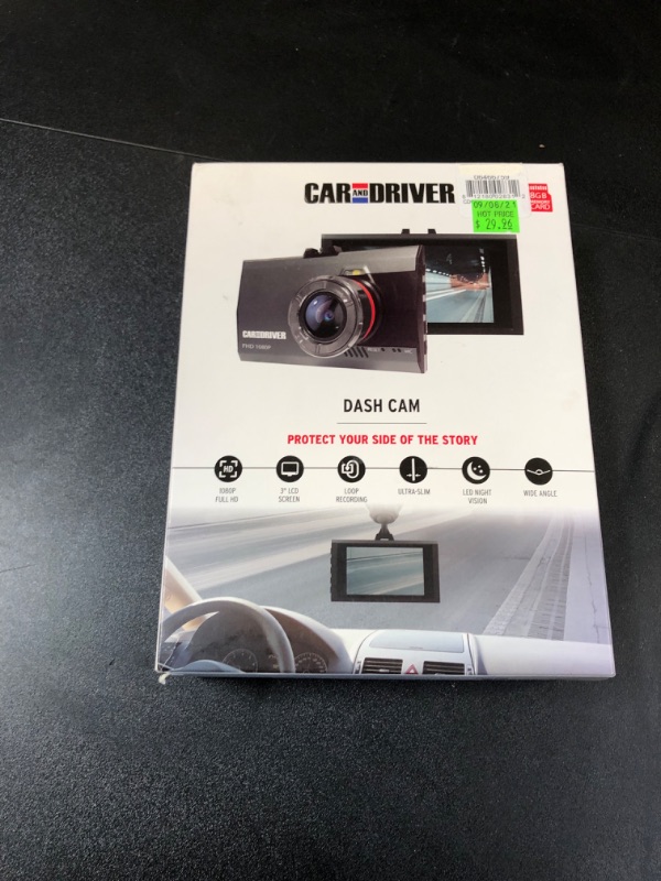 Photo 2 of Car and Driver 1080p HD Ultra Slim Dashboard Video Recorder Camera
