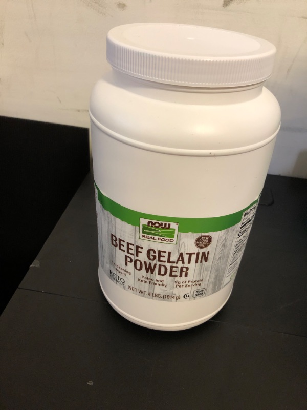Photo 1 of exp date 01/2027--Now Foods Beef Gelatin 4 lb