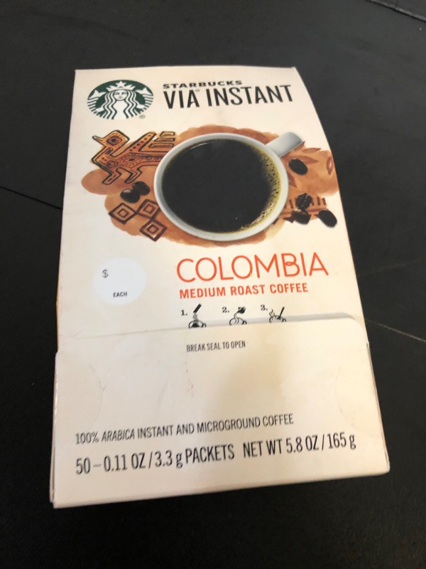 Photo 2 of EXP DATE 06/2024--Starbucks VIA Ready Brew Colombia Coffee, 50-Count Colombia 50 Count (Pack of 1)