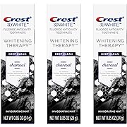 Photo 1 of MINI Crest 3D White Whitening Therapy Charcoal Deep Clean Fluoride Toothpaste, Invigorating Mint, .85 oz (3)