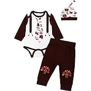 Photo 1 of Size 6/12M----Kewlent Baby Boy Thanksgiving Turkey Outfit 2PCS Outfits Set Newborn(Brown02,6-12 Months)Kewlent Baby Boy Thanksgiving Turkey Outfit 2PCS Outfits Set Newborn(Brown02,6-12 Months)