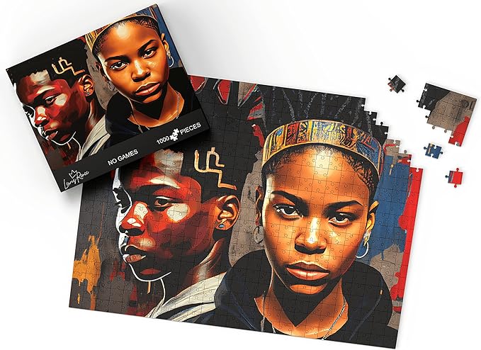 Photo 1 of African American Expressions Jigsaw Puzzles : 1000 Piece Lewisrenee Black Art Puzzles, Unwind & Exercise Your Mind with Relaxation and Mental Workout Puzzles for Adults African American. (No Games)