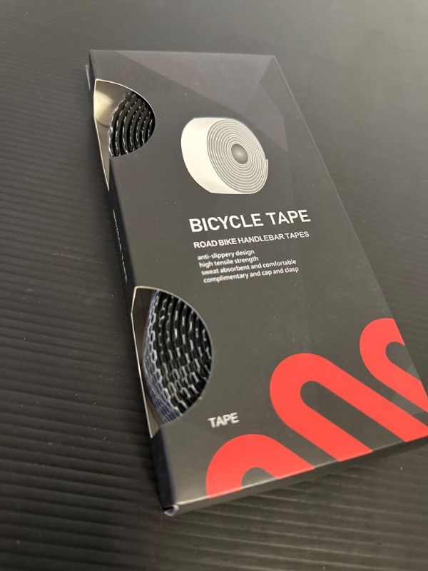 Photo 2 of BESTYMXY Road Bike Handlebar Tapes, Professional Bicycle Handlebar Tape, Racing Bike Cycling Handle Wraps, 2 Rolls with End Plug (White)