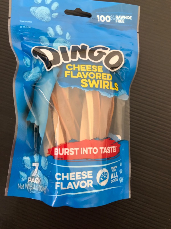 Photo 2 of exp date 09/2024-Dingo Cheese-Flavored Swirls 7 Count, Rawhide-Free Snack for Dogs