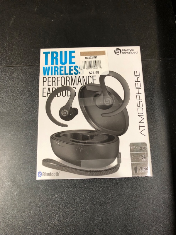 Photo 3 of Lifestyle Advanced Atmosphere True Wireless Performance Bluetooth Earbuds
