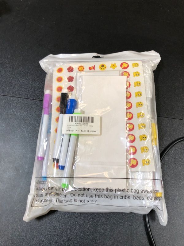 Photo 1 of 4 Pcs Dry Erase Chore Chart for Kids Portable Memo Checklist Board Reusable Planning Boards Sliding Routine Chores Chart with 8 Erasable Markers 10 Stickers and 20 Paper Inserts for Kid Adults Home