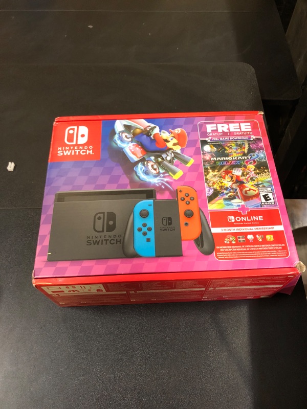 Photo 2 of Nintendo Switch™ Mario Kart™ 8 Deluxe Bundle (Full Game Download + 3 Mo. Nintendo Switch Online Membership Included) Console Nintendo Switch Mario Kart 8 Deluxe Bundle (Full Game Download + 3 Mo Switch Online Membership Included) (NEW)