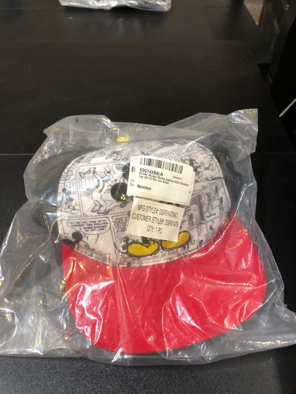 Photo 2 of Disney Mickey Mouse Comics Adult Baseball Cap [6013] Red and Black