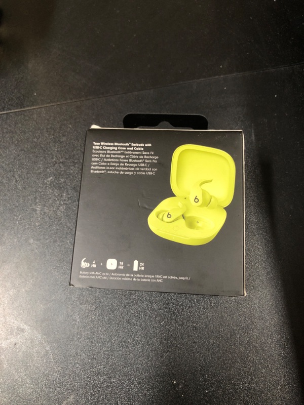 Photo 6 of  Beats Fit Pro - True Wireless Noise-Cancelling Earbuds - Volt Yellow
(FACTORY SEALED) (MINOR DAMAGE TO BOX BUT NEW)