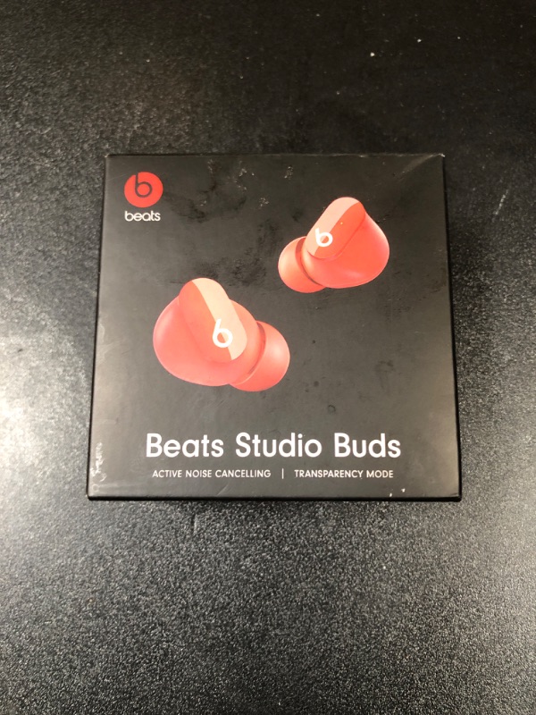 Photo 2 of Beats Studio Buds - True Wireless Noise Cancelling Earbuds - Compatible with Apple & Android, Built-in Microphone, IPX4 Rating, Sweat Resistant Earphones, Class 1 Bluetooth Headphones Red (NEW, FACTORY SEALED)