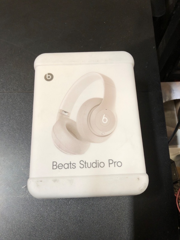 Photo 2 of Beats Studio Pro - Wireless Bluetooth Noise Cancelling Headphones - Personalized Spatial Audio, USB-C Lossless Audio, Apple & Android Compatibility, Up to 40 Hours Battery Life - Sandstone Sandstone Studio Pro  ( NEW BUT MINOR DAMAGE TO BOX) (FACTORY SEAL