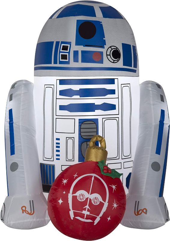 Photo 1 of Gemmy Star Wars R2D2 3FT Christmas Inflatable Outdoor Yard Decoration -Lights Up with LED - Easy Set-Up -Self Inflating
