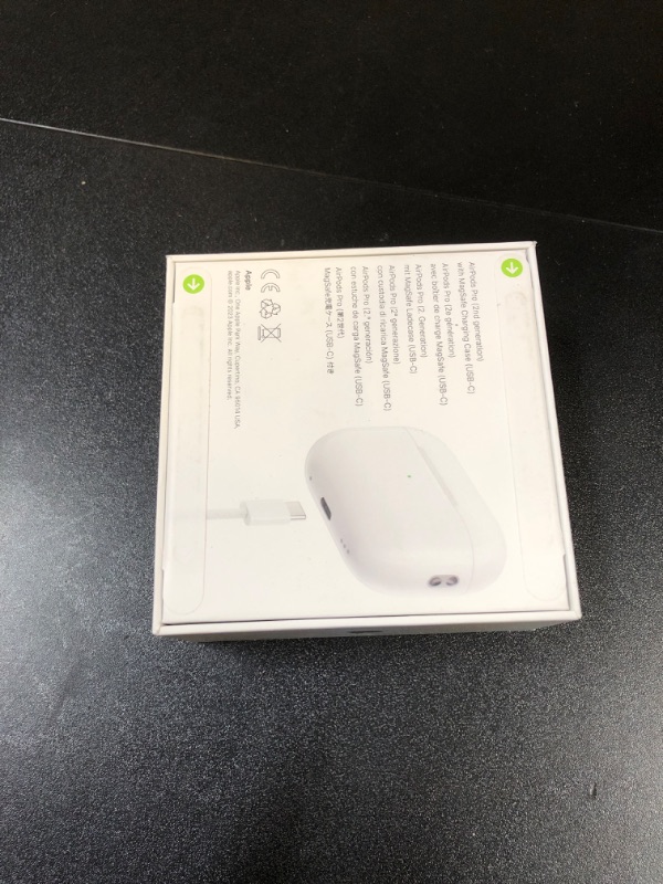 Photo 2 of Apple AirPods Pro (2nd Generation) Wireless Ear Buds with USB-C Charging, Up to 2X More Active Noise Cancelling Bluetooth Headphones, Transparency Mode, Adaptive Audio, Personalized Spatial Audio USB-C  (FACTORY SEALED)