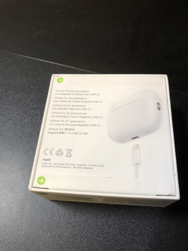 Photo 4 of Apple AirPods Pro (2nd Generation) Wireless Ear Buds with USB-C Charging, Up to 2X More Active Noise Cancelling Bluetooth Headphones, Transparency Mode, Adaptive Audio, Personalized Spatial Audio (FACTORY SEALED)
