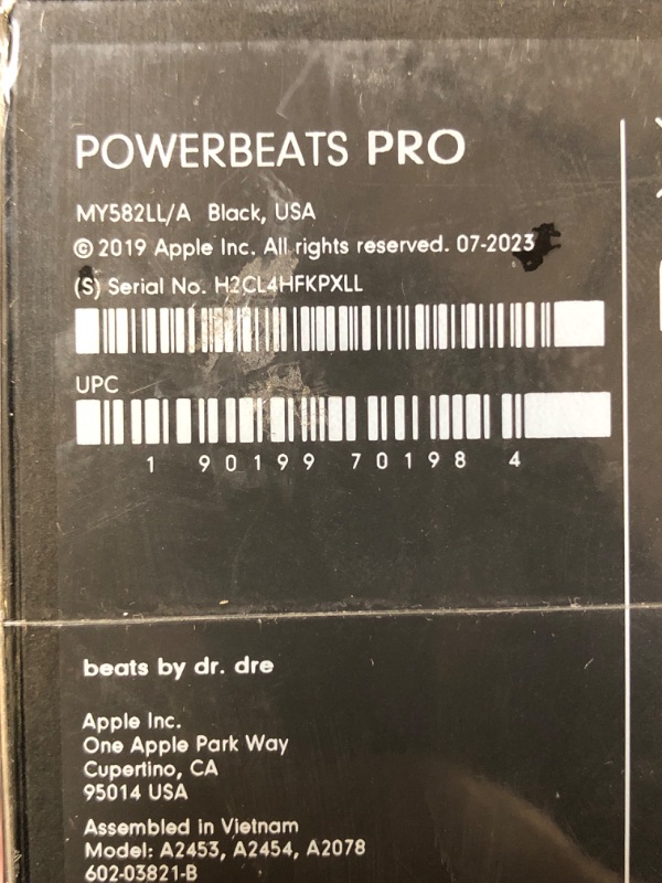 Photo 6 of Beats Powerbeats Pro Wireless Earbuds - Apple H1 Headphone Chip, Class 1 Bluetooth Headphones, 9 Hours of Listening Time, Sweat Resistant, Built-in Microphone - Black
(FACTORY SEALED)