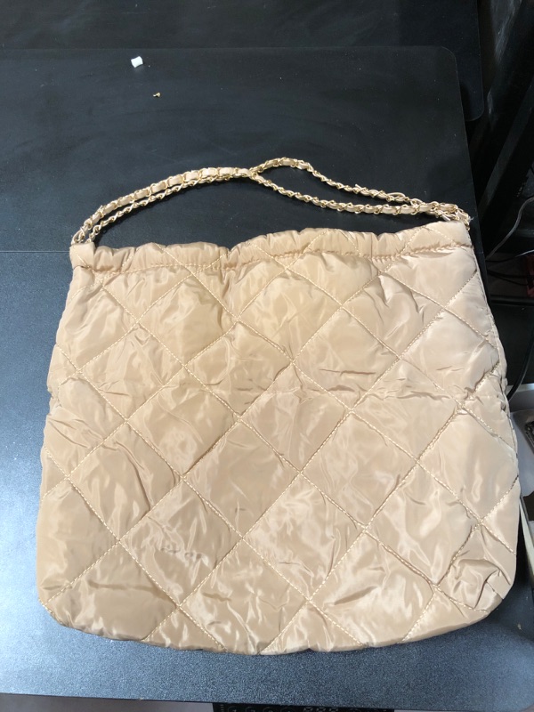 Photo 1 of Quilted Tote Bag for Women Puffer Bag Quilted Hobo Bag Lightweight Quilted Padding Shoulder Bag Puffy Nylon Tote Bag