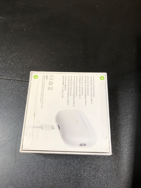 Photo 5 of Apple AirPods Pro (2nd Generation) Wireless Ear Buds with USB-C Charging, Up to 2X More Active Noise Cancelling Bluetooth Headphones, Transparency Mode, Adaptive Audio, Personalized Spatial Audio (factory sealed)
