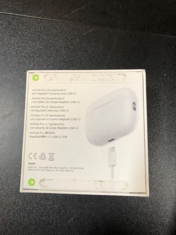 Photo 7 of Apple AirPods Pro (2nd Generation) Wireless Ear Buds with USB-C Charging, Up to 2X More Active Noise Cancelling Bluetooth Headphones, Transparency Mode, Adaptive Audio, Personalized Spatial Audio (factory sealed)