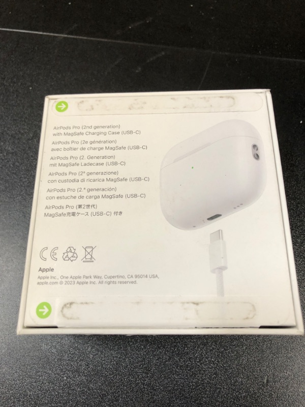 Photo 4 of Apple AirPods Pro (2nd Generation) Wireless Ear Buds with USB-C Charging, Up to 2X More Active Noise Cancelling Bluetooth Headphones, Transparency Mode, Adaptive Audio, Personalized Spatial Audio (factory sealed)