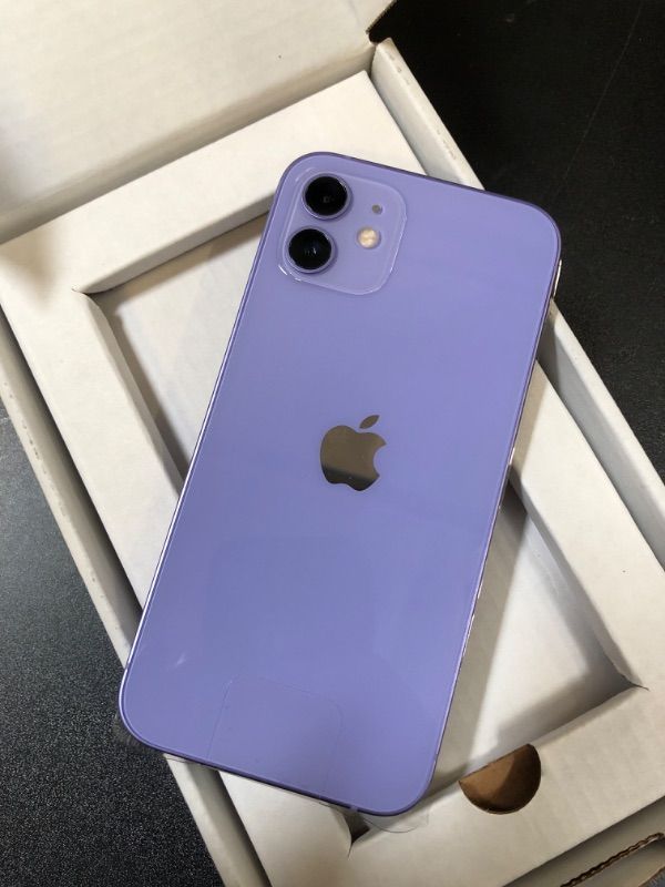 Photo 2 of Apple iPhone 12, 256GB, Purple - Unlocked (Renewed)
 (NEW , SET UP LATER)
