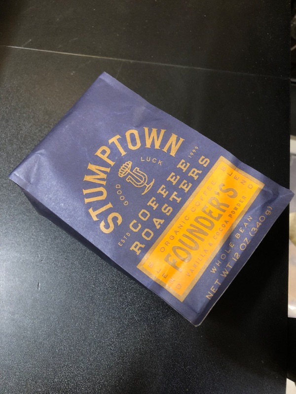 Photo 2 of Stumptown Coffee Roasters, Medium Roast Organic Whole Bean Coffee Gifts - Founder's Blend 12 Ounce Bag with Flavor Notes of Vanilla and Cocoa Powder EXP 5/7/2024