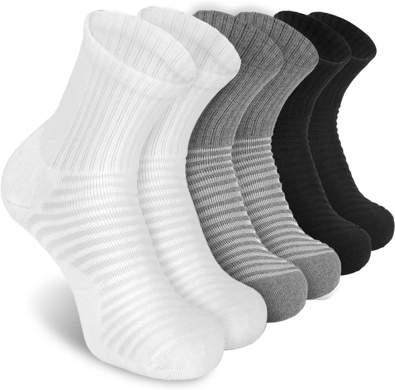 Photo 1 of FuelMeFoot Compression Socks for Men Women - Running Crew Athletic Basketball Socks Anti-Blister Boost Circulation
