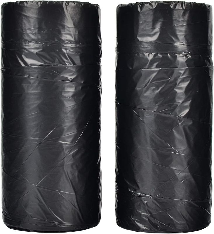 Photo 1 of Heavy Duty 8 Gallon Drawstring Trash Bags 100 Count Black Thickened Medium Size Plastic Garbage Bags Unscented for Kitchen Bathroom
