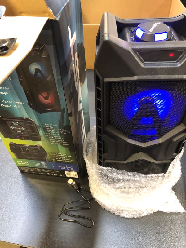 Photo 1 of CobaltX Blast Bluetooth Speaker Ultra Bass Speaker High Fidelity Stereo

